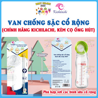 Van chống sặc bình sữa cổ rộng Kichilachi chống đổ cho bé