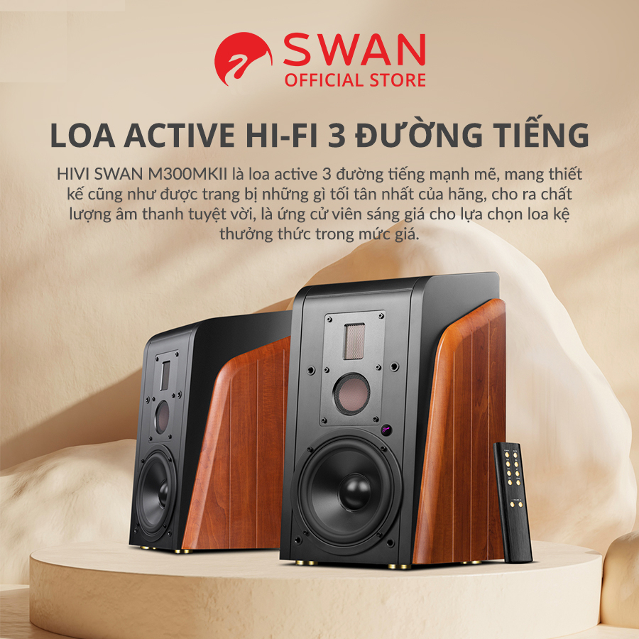 Loa SWAN M300MKII - 3 đường tiếng - BT 5.0 aptX HD - AirPlay - Spotify Connect - Hàng chính hãng - BH 12 tháng