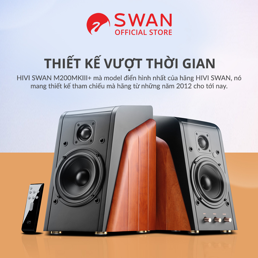 Loa HIVI SWAN M200MKIII+ bản 2022 BT 5.0 aptX HD - Chất lượng Hi-Fi -  Hàng chính hãng - BH 12T