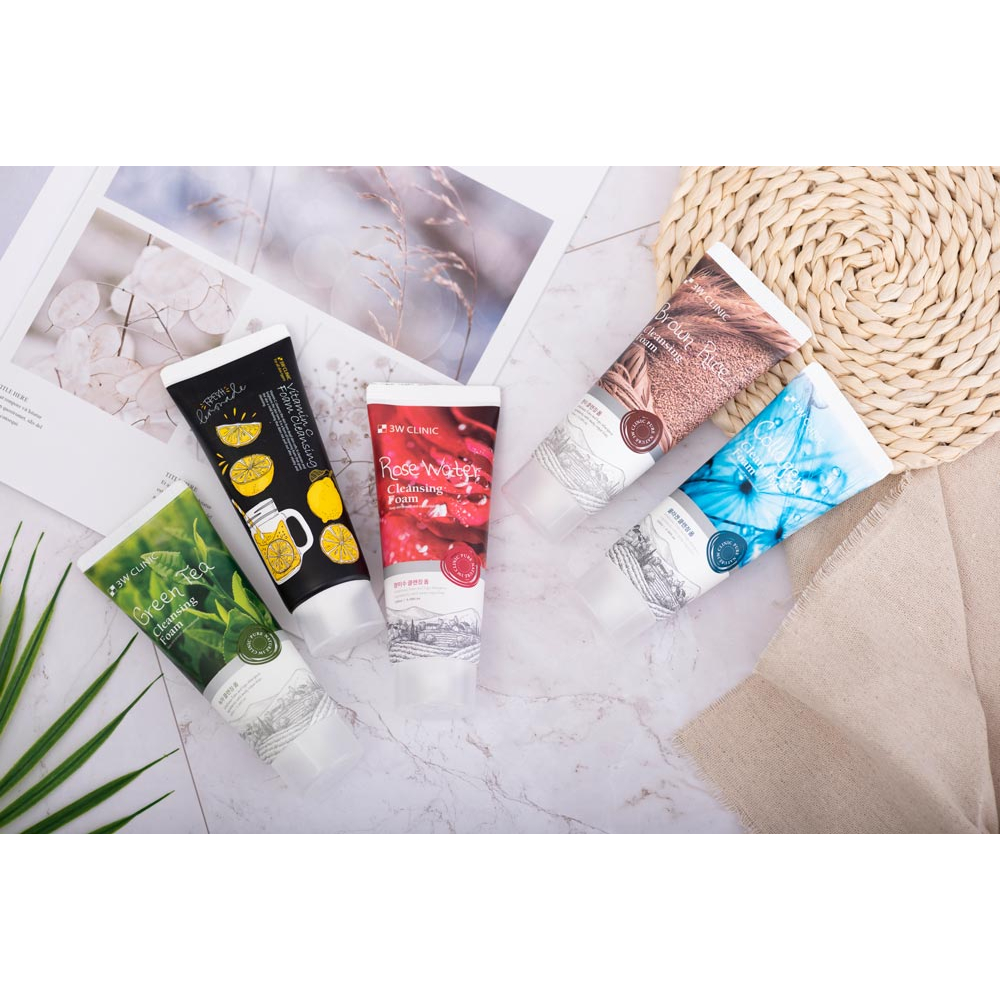 Sữa Rửa Mặt 3W Clinic Cleansing Foam 100ml Dưỡng Sáng Da Hàn Quốc shop Hong1008