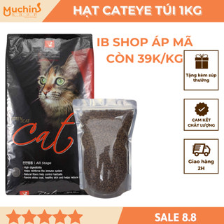 Thức ăn hạt khô cho mèo cat's eye túi 1kg - hạt cho mèo - hạt cateye xuất sứ hàn quốc tiêu búi lông| muchinshop