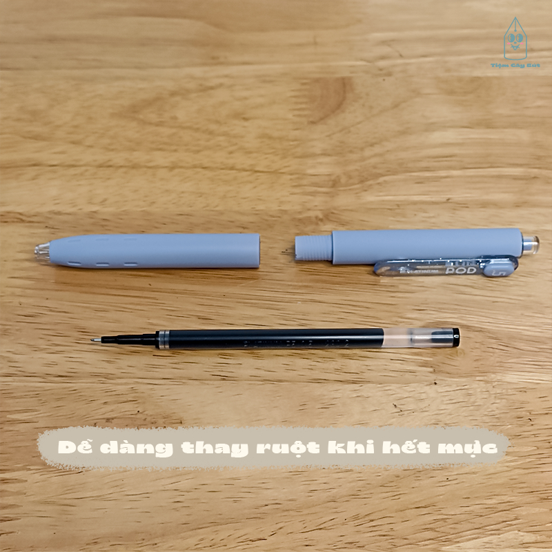 Bút mực gel nước Platinum POD5 màu pastel mực đen cỡ ngòi 0.5mm