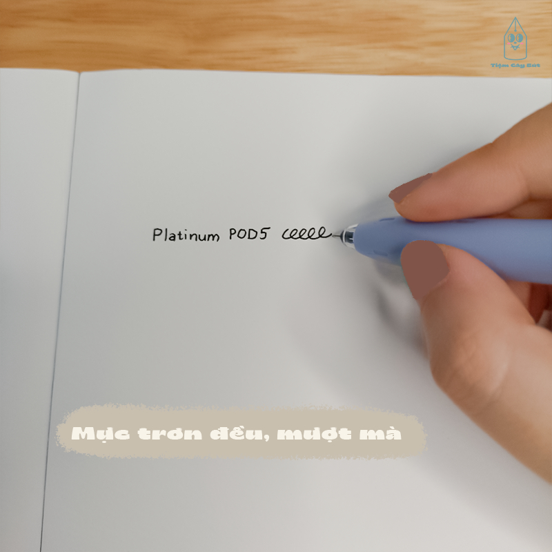 Bút mực gel nước Platinum POD5 màu pastel mực đen cỡ ngòi 0.5mm