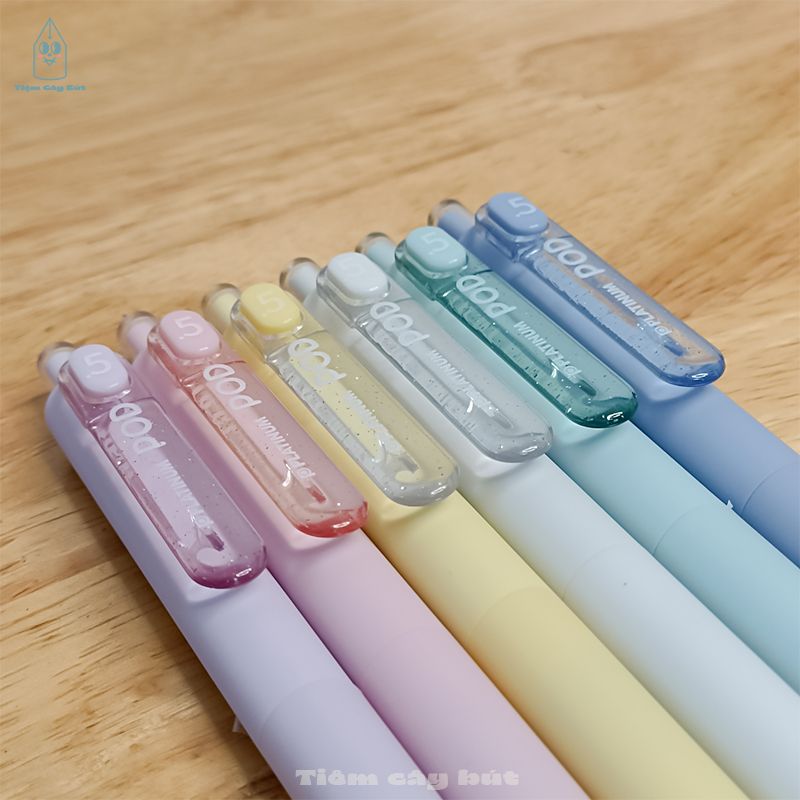 Bút mực gel nước Platinum POD5 màu pastel mực đen cỡ ngòi 0.5mm