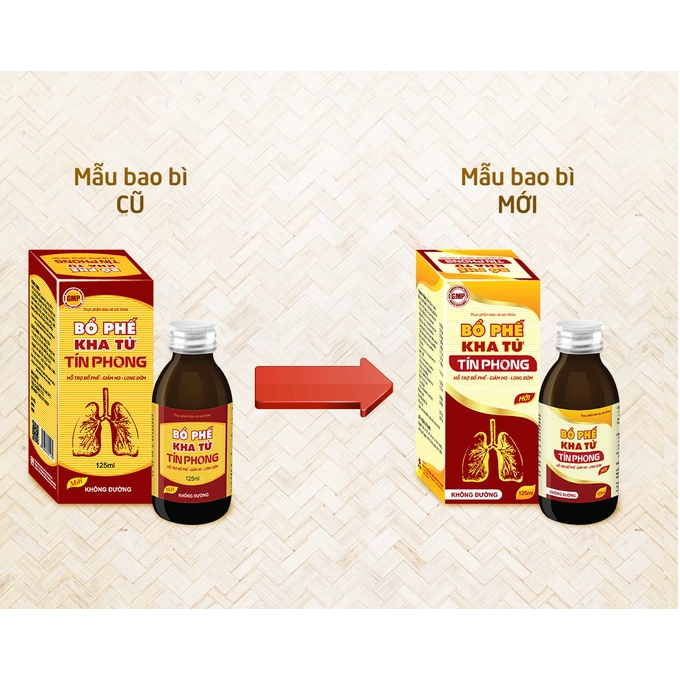 [CHÍNH HÃNG] SIRÔ BỔ PHẾ KHA TỬ TÍN PHONG CHAI 125ML Hỗ trợ giảm ho đàm, ho khan