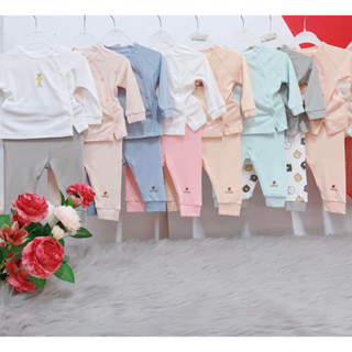 [Lullaby] Bộ quần áo sơ sinh dài tay thu đông chất cotton mềm mại dày vừa hãng Lullaby dành cho bé trai bé gái