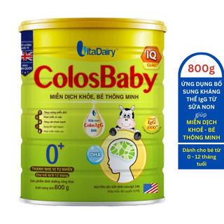 Sữa bột colosbaby iq gold 0+ lon 800g date 2025