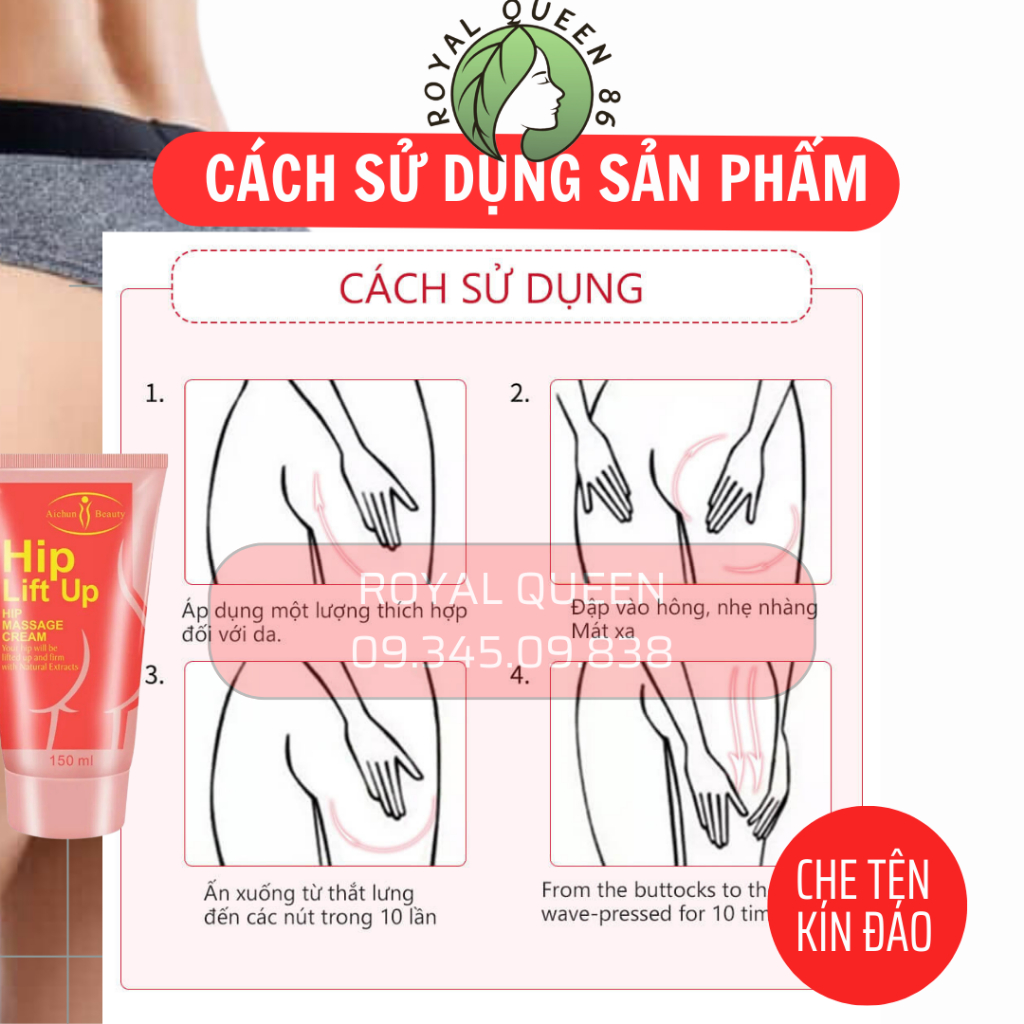 Kem nâng nở mông ngực Tăng vòng 1 vòng 3 Massage mở rộng Mông Ngực Dưỡng Da Săn Chắc HIP LIFT UP giúp mông to săn chắc