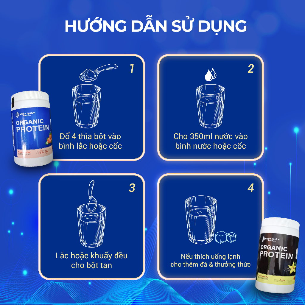 Sữa Organic Protein giảm cân - tăng cơ  Việt Nhật Nutrition 1kg