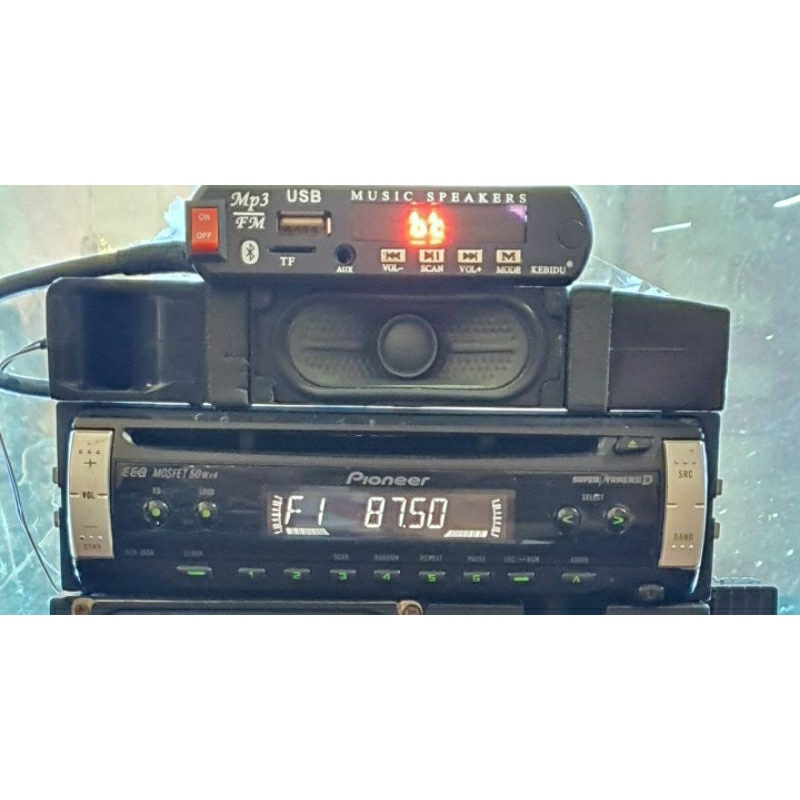 Máy phát nhạc Bluetooth liền Amply Pioneer DEH- 1850 . Tính năng Bluetooh.aux. USB.cad sd.