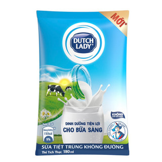 Bịch Sữa Tiệt Trùng Hà Lan Có Đường/Không Đường - 180ml