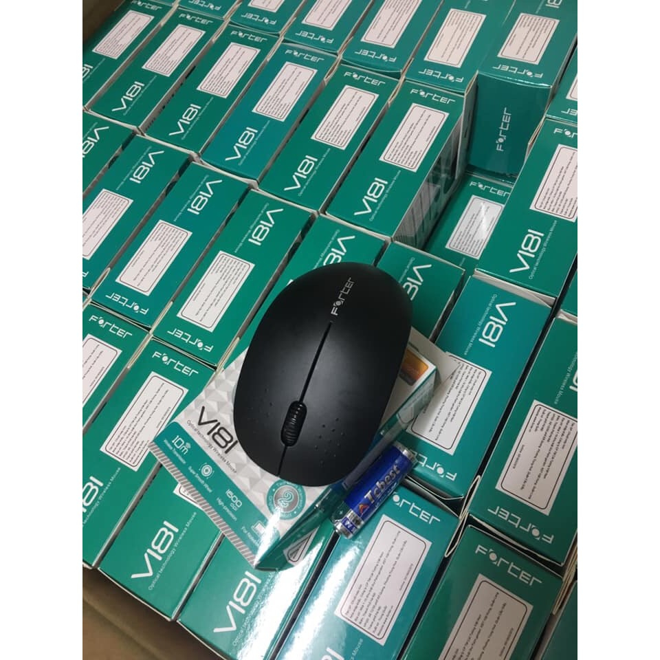 Chuột không dây Forter V181 tặng kèm pin tcbest hàng đẹp bảo hành 12 tháng