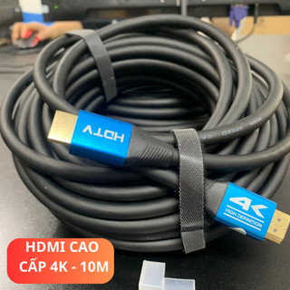 Dây cáp HDMI 4K 10 mét dây đen tròn tín hiệu chuẩn chống nhiễu tốt Full HD