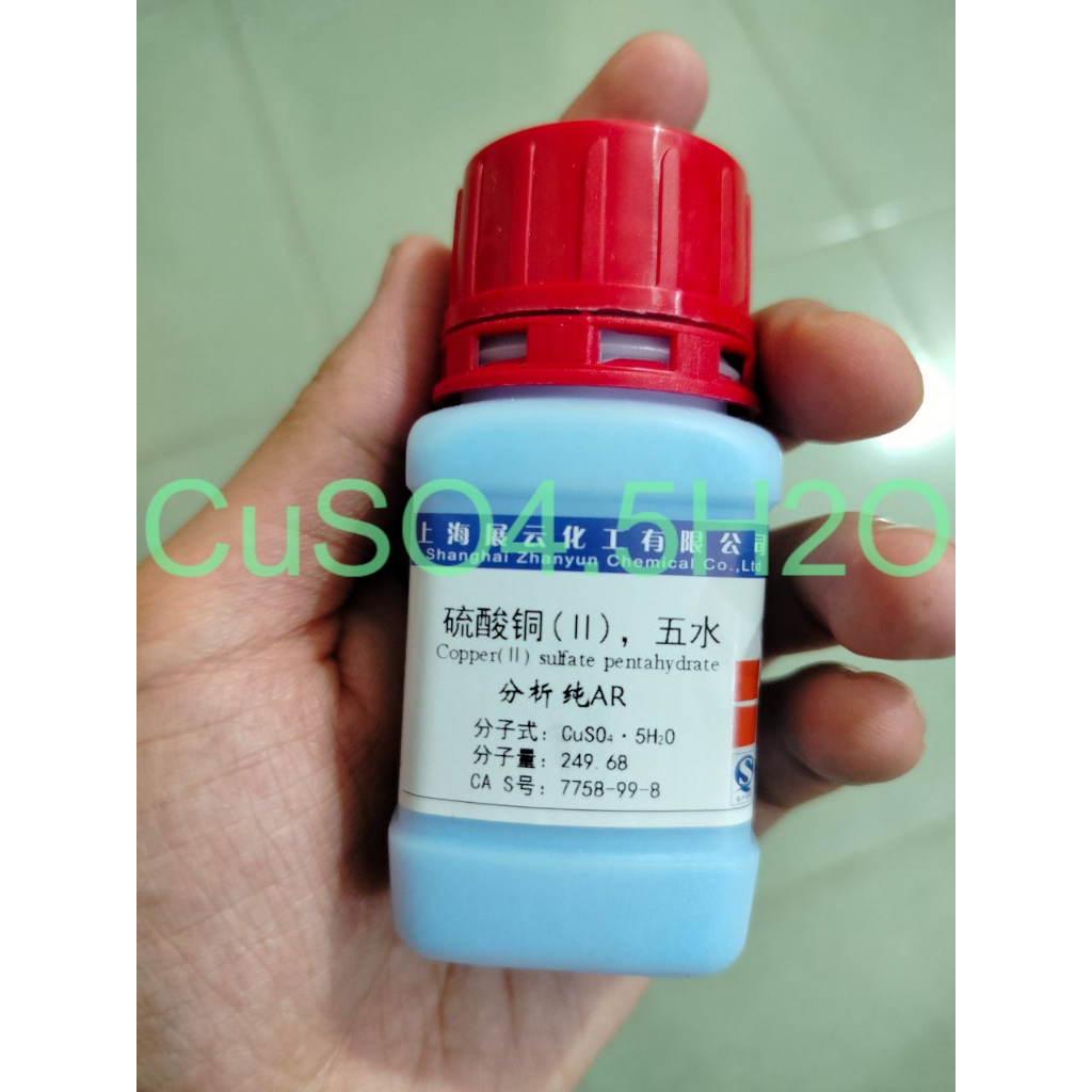 Hũ 100 gam Đồng Sunfat CuSO4 .5H2O độ tinh khiết > 99% ( AR )