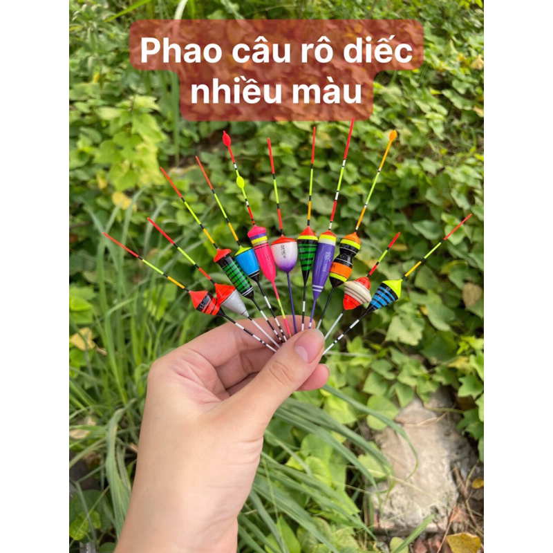 Phao câu rô diếc nhiều màu