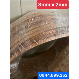 Đồng đỏ thanh, bản 8mm dày 2mm, Dài 1m ( hàng cuộn )