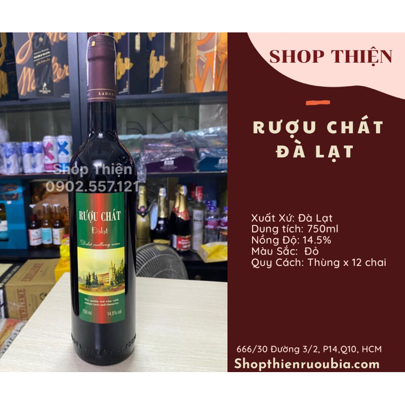 Chát Đà Lạt Đỏ 14.5 750ml