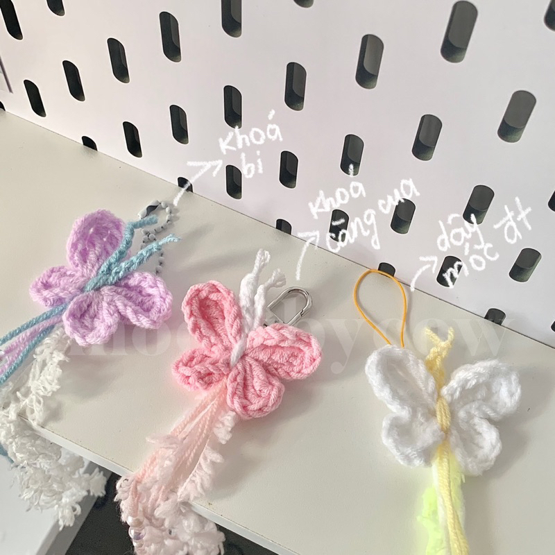 Keychain | keyring | móc khoá bươm bướm butterfly có tua rua
