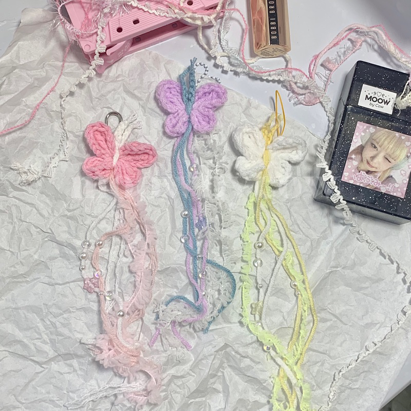 Keychain | keyring | móc khoá bươm bướm butterfly có tua rua