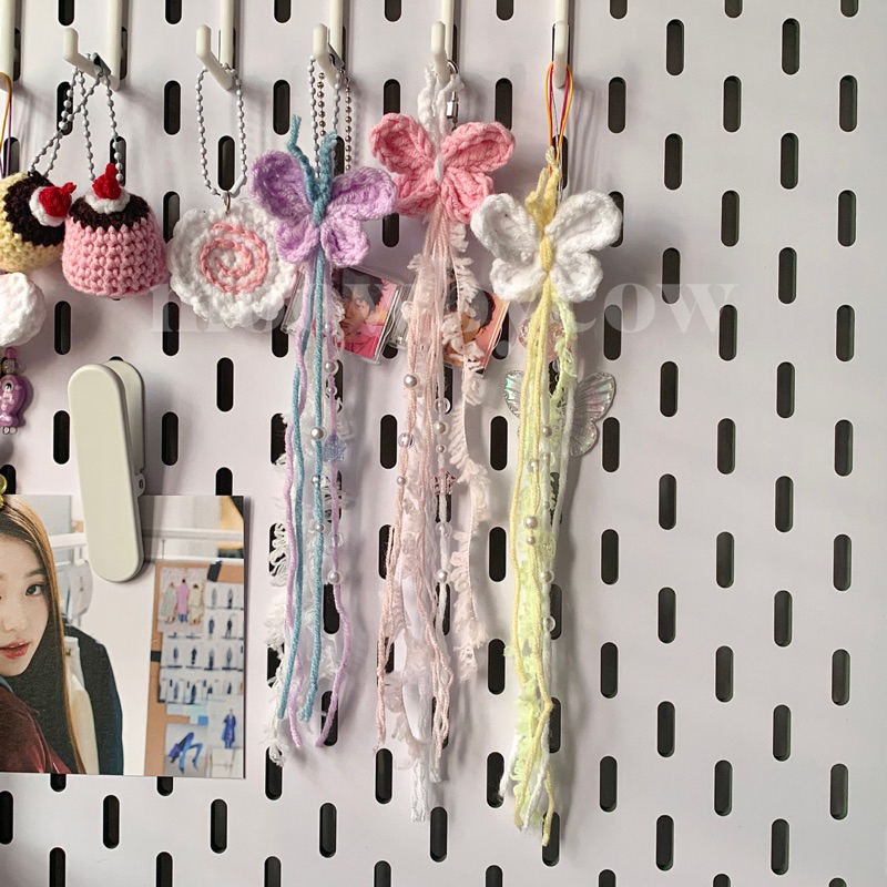 Keychain | keyring | móc khoá bươm bướm butterfly có tua rua