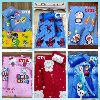 Bộ chăn gối có ruột cho bé đi học mầm non 0-5 tuổi(set 2 món, set 3món)