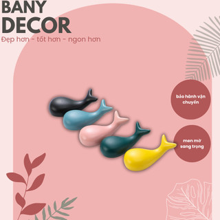 Bộ Cá Gác Đũa Men Mờ Gốm Sứ Lành Tính - Nhiều Màu - Bảo Hành Vận Chuyển - Bany Decor
