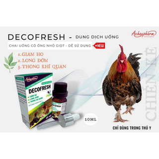 𝐃𝐄𝐂𝐎𝐅𝐑𝐄𝐒𝐇: lọ 10ml - Giảm tiết dịch nhầy, giảm ho, long đờm, giãn phế quản trên gia cầm