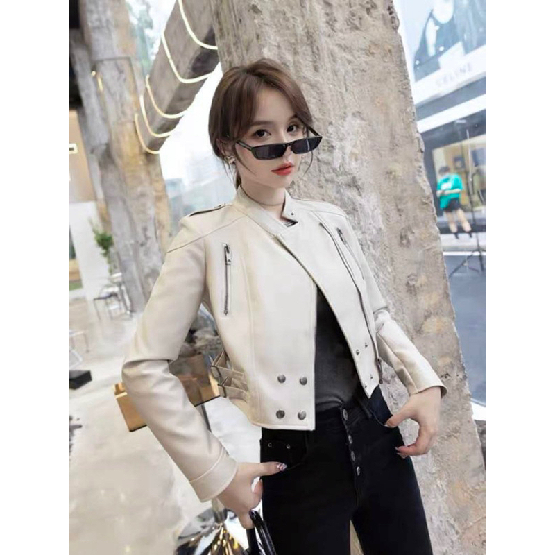 🌸 FREESHIP 25k🌸 ÁO KHOÁC DA NỮ CỔ TÀU HÀNG ĐẸP