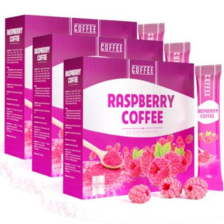 Cà phê mâm xôi giảm cân raspberry coffee chính hãng, hộp 15 gói