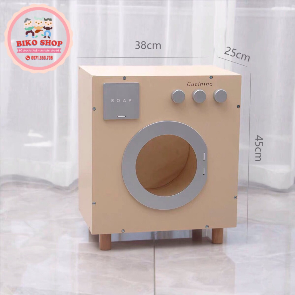 Đồ chơi bếp, tủ lạnh, máy giặt Cucinino bằng gỗ cho bé