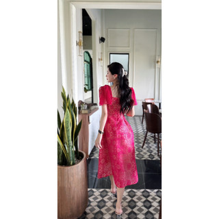 ĐẦM REN HÔNG SEN CAO CẤP