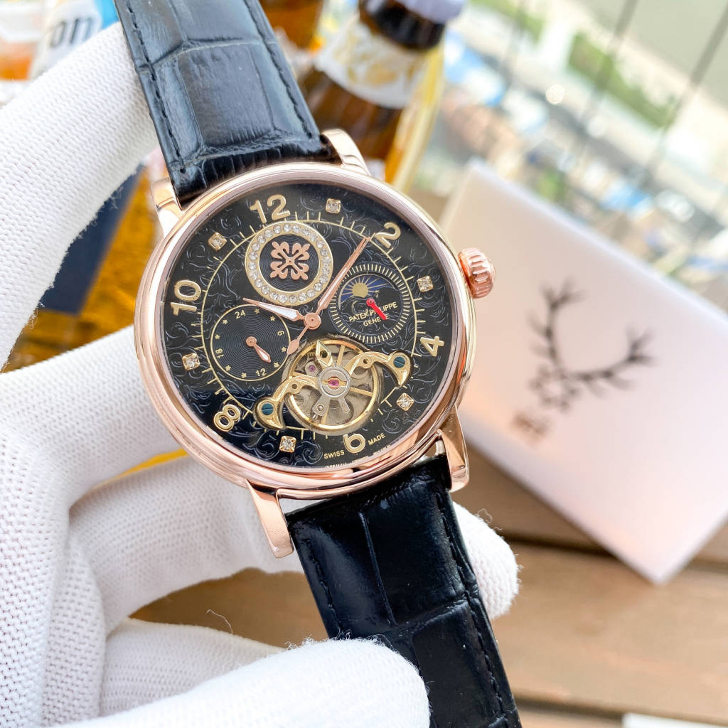 Đồng Hồ Nam Cơ Automatic Patek Philippe JAPAN WATCH Chạy Full 6 Kim Chống Nước Chống Xước Size 43mm