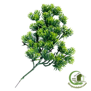 Cành tùng giả, nhánh tùng xanh - dùng trang trí cây bonsai cho hồ cá - cây hoa giả cao cấp