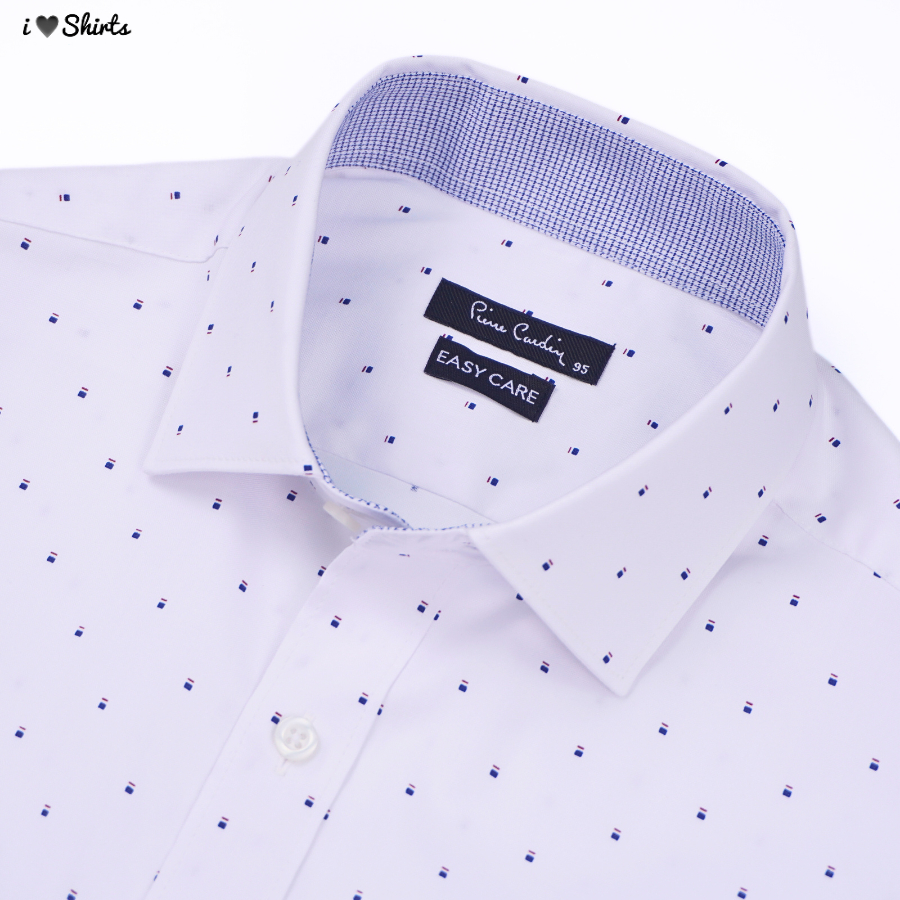 Áo sơ mi nam dài tay Pierre Cardin xuất Hàn 100% cotton dáng Regular họa tiết lịch sự | iShirts.vn