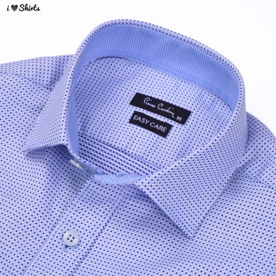 Áo sơ mi nam dài tay Pierre Cardin xuất Hàn 100% cotton dáng Regular họa tiết lịch sự | iShirts.vn