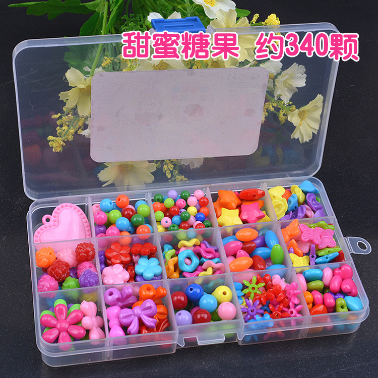 Bộ Xâu Vòng Hạt Cườm Siêu Xinh Loại 1, Hộp 15 Ô Vuông