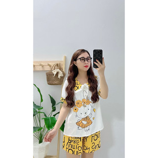 Đồ bộ pijama anh mỹ chất liệu lụa mango cao cấp chính hãng đùi bèo mangodui03