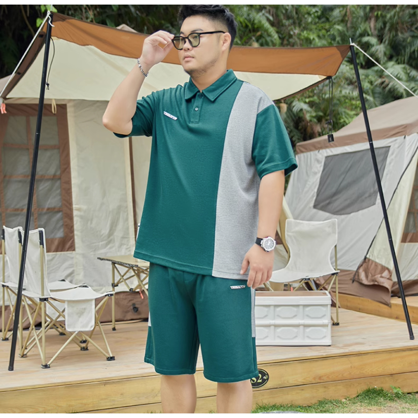 Bộ Quần Áo Polo Big Size Nam Revered Áo Polo BigSize Nam Quần Đùi Nam 70-145kg Chất Liệu Poly Cao Cấp