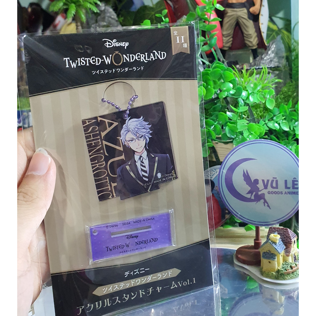 Phụ kiện anime Twisted Wonderland chính hãng Nhật Bản, Goods anime: móc khóa, tranh giấy dày, Acrylic standee, Postcard
