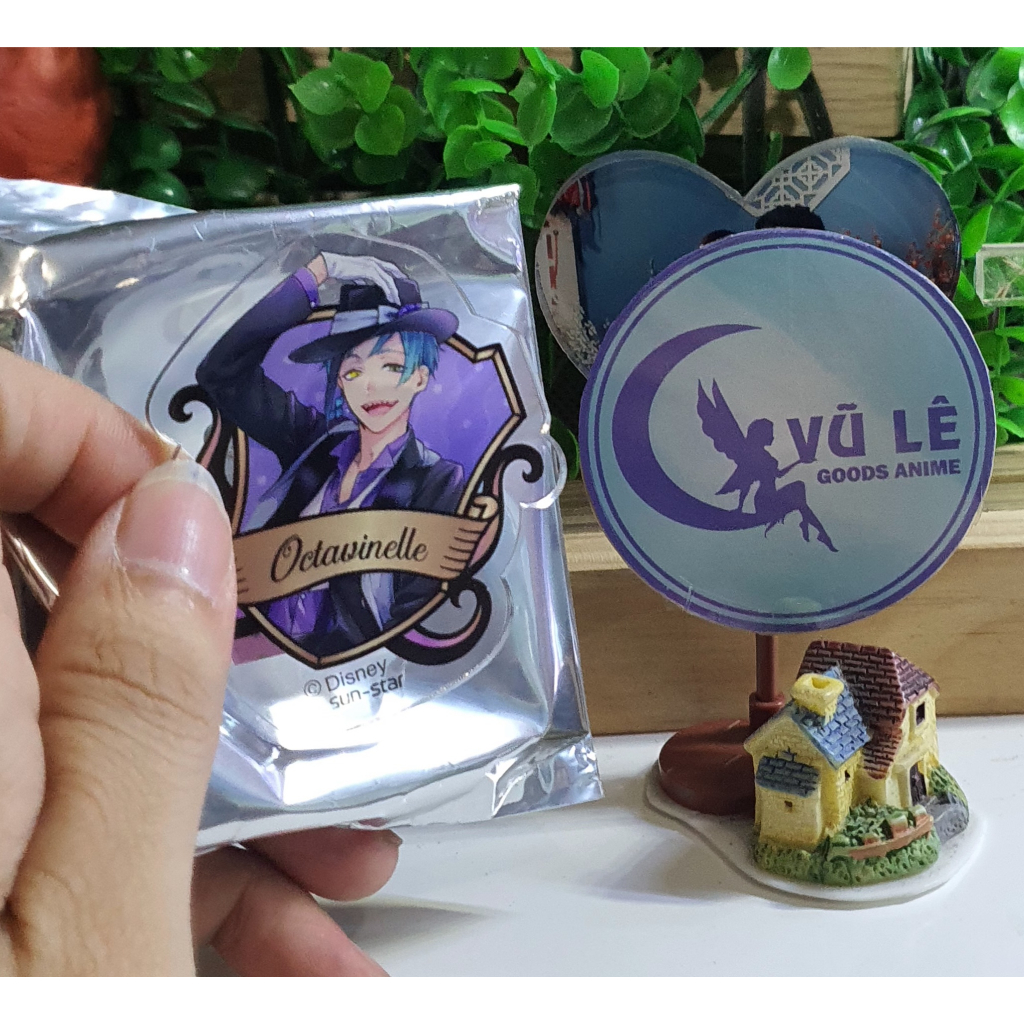 Phụ kiện anime Twisted Wonderland chính hãng Nhật Bản, Goods anime: móc khóa, tranh giấy dày, Acrylic standee, Postcard