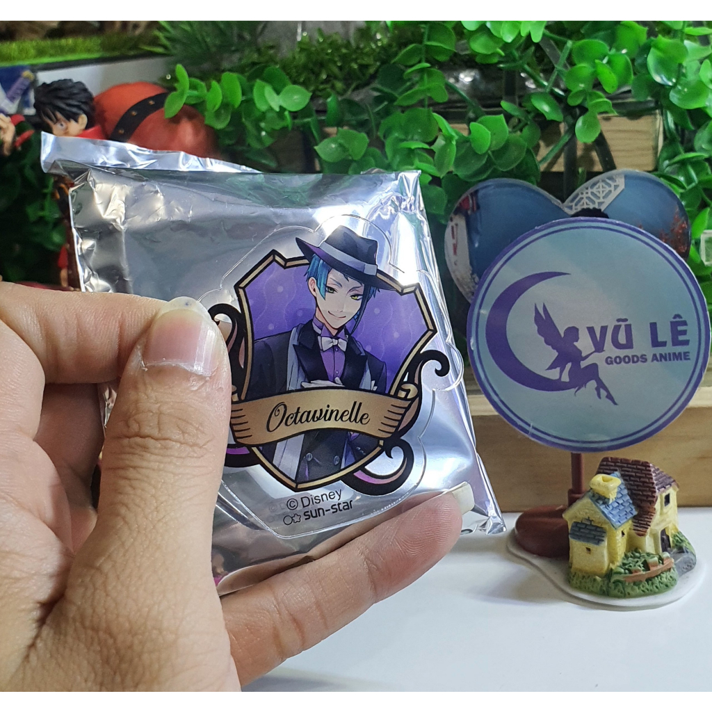 Phụ kiện anime Twisted Wonderland chính hãng Nhật Bản, Goods anime: móc khóa, tranh giấy dày, Acrylic standee, Postcard