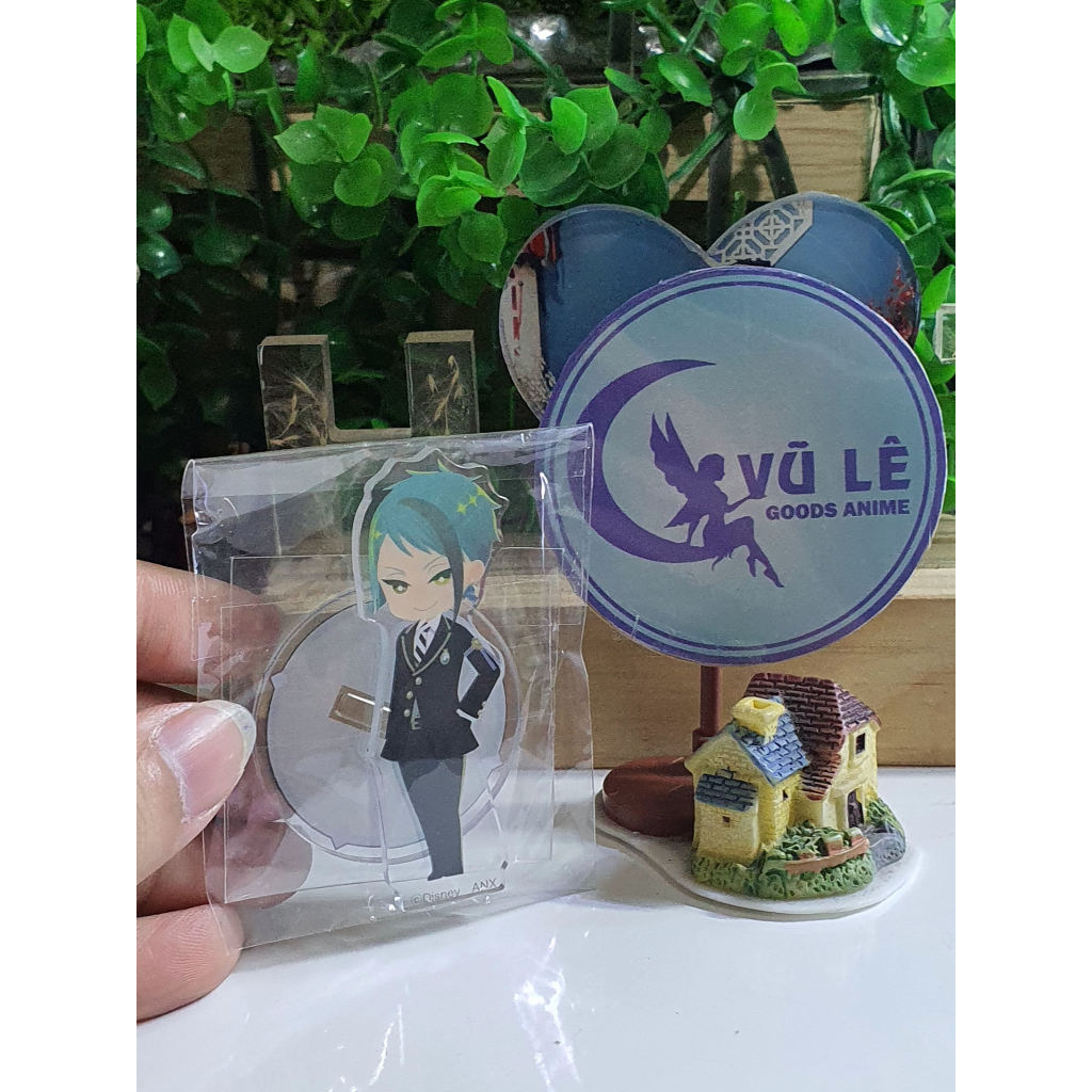 Phụ kiện anime Twisted Wonderland chính hãng Nhật Bản, Goods anime: móc khóa, tranh giấy dày, Acrylic standee, Postcard