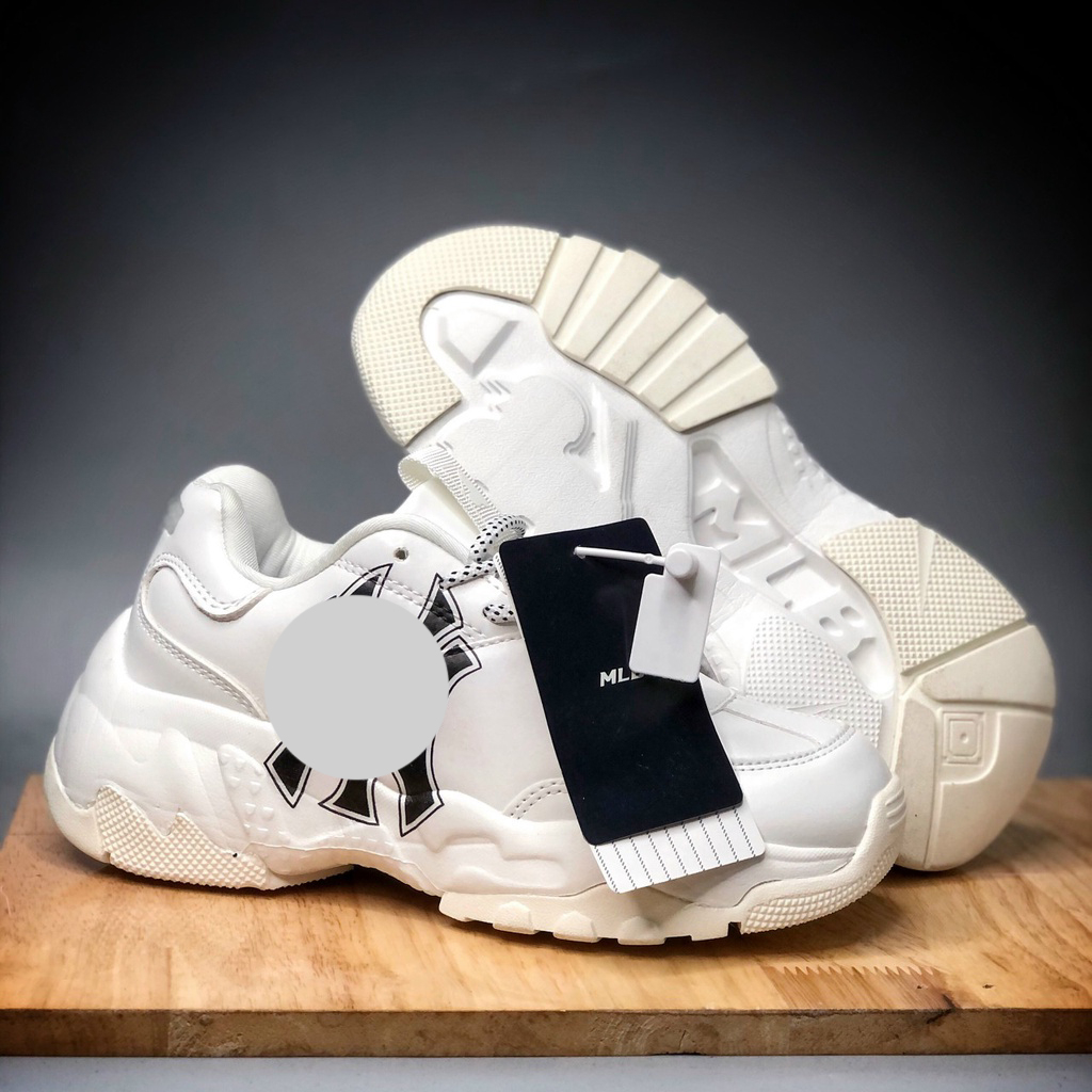 Giày MLB Boston Sneaker , Giày MLB NY Đen độn đế 6cm hack chiều cao nam nữ cao cấp full box + bill