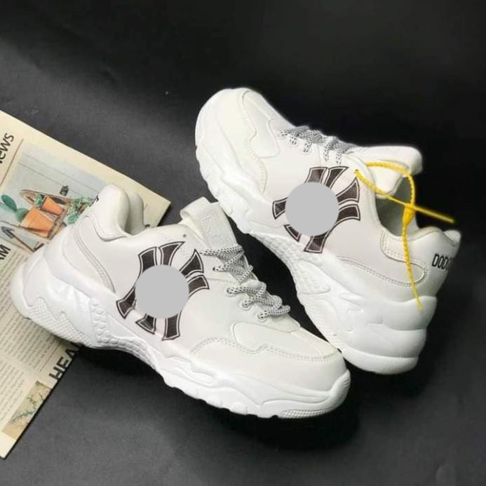 Giày MLB Boston Sneaker , Giày MLB NY Đen độn đế 6cm hack chiều cao nam nữ cao cấp full box + bill