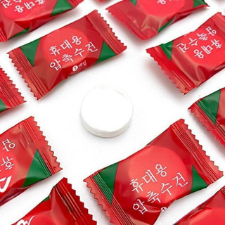 Bịch 20 khăn giấy nén hàn quốc BỊCH ĐỎ, Bịch 20 Khăn nén cotton dùng 1 lần tiện lợi cho du lịch