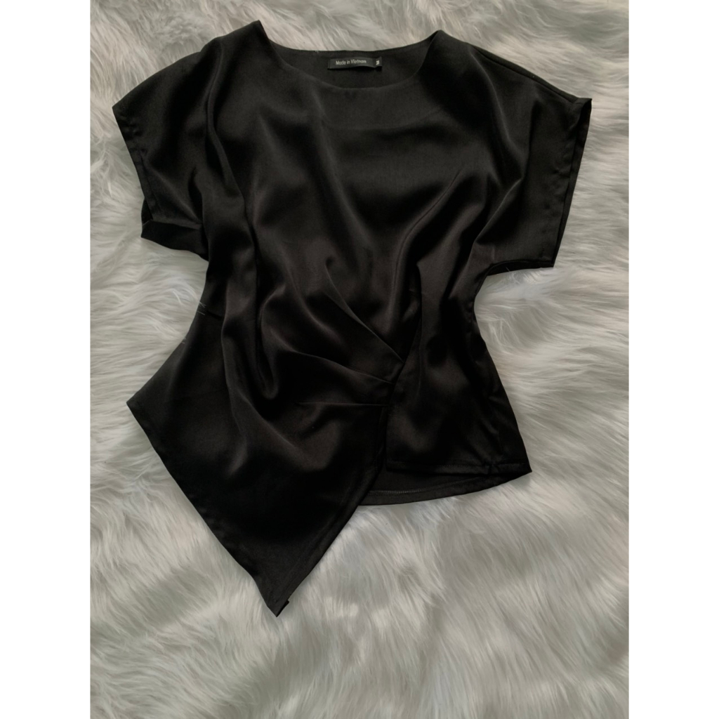 Áo kiểu nữ tay cánh dơi  nhún ly eo ảnh thật A4339 đủ size từ 40-90kg