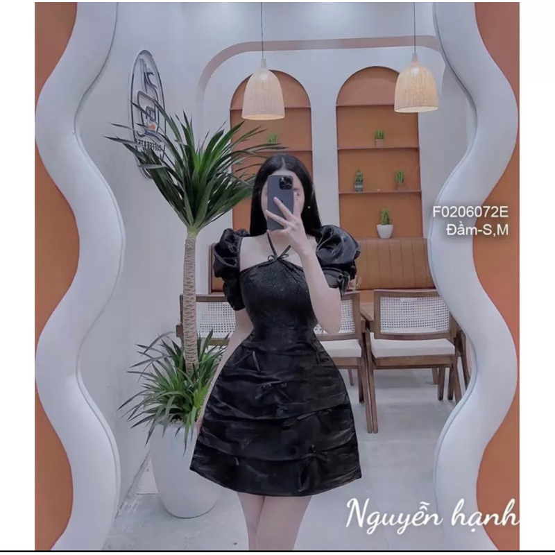 Đầm cổ yếm nơ nhí 55-90kg QUỲNH NHƯ BIGSIZE