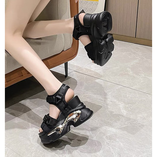 [ Sẵn trắng 37 ] sandal nữ đế xuồng 10cm