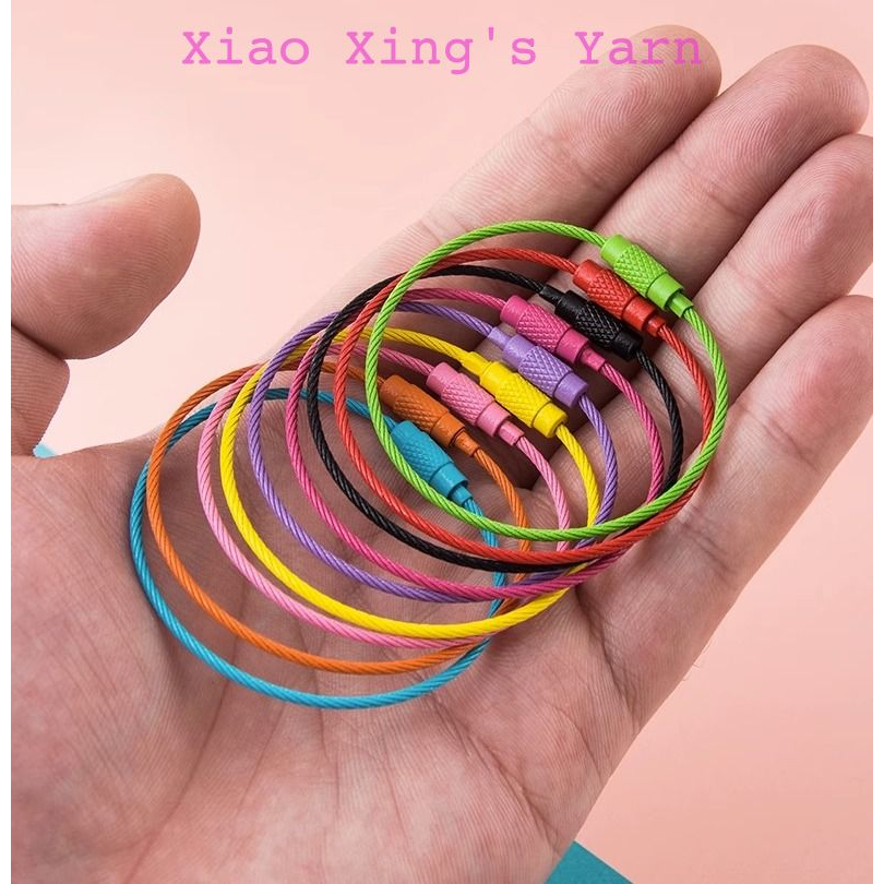 Vòng dây thép làm móc khoá có chốt gài chắc chắn tiện lợi | Xiaoxing's Yarn