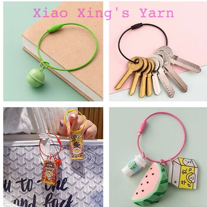 Vòng dây thép làm móc khoá có chốt gài chắc chắn tiện lợi | Xiaoxing's Yarn